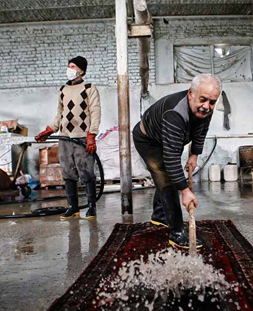 شستشوی سنتی قالی در قالیشویی بلوار فردوس 