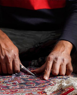 رفو گری قالی در قالیشویی بلوار فردوس 